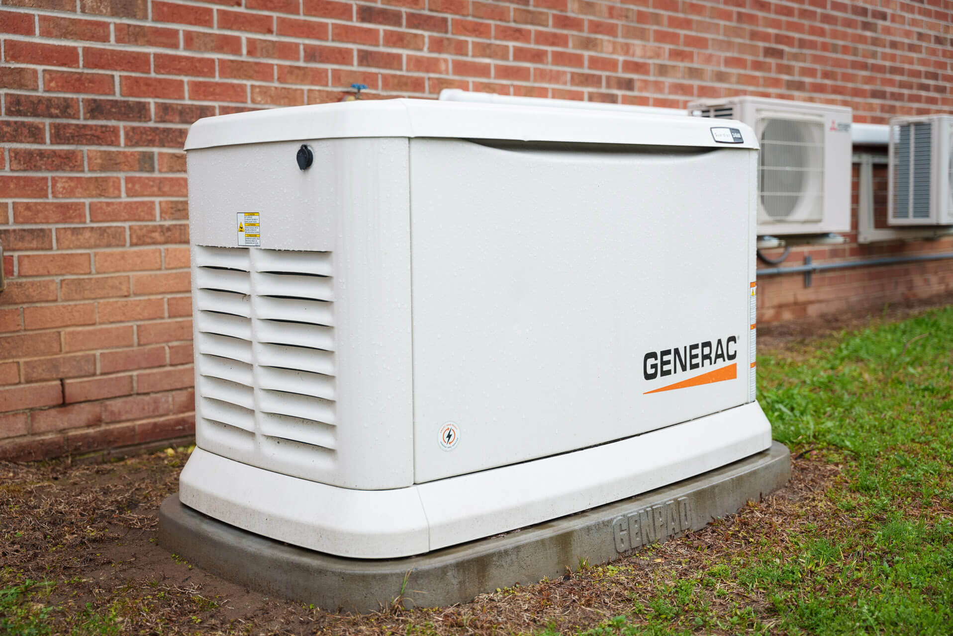 A Generac generator unit - Carolina Heating Service Inc. A Generac Home Generator Unit installed at a Residence in Greenville, SC