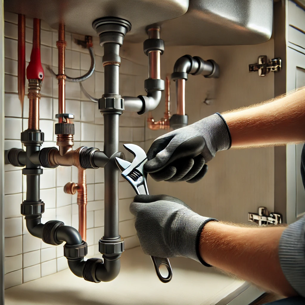 A licensed plumber performing repiping services in Greenville, SC - Carolina Heating Service Inc. A licensed plumber performing repiping services in Greenville, SC